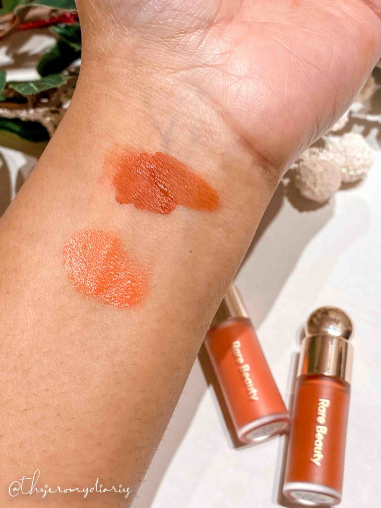 rare beauty holiday set review blush swatches